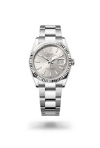 R Oyster Perpetual – Silver Dial with Fluted Bezel