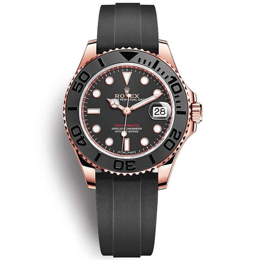 Rolex Sea-Dweller, typically featuring a gold-toned case and a rubber strap With box