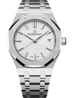 Audemars Piguet Royal Oak Selfwinding 39mm in stainless steel with a white tapisserie dial with box men