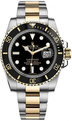 Rolex Submariner Date, featuring a 40mm stainless steel and 18k yellow gold with box men
