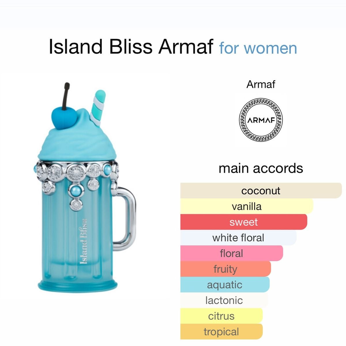 Island Bliss Eau de Parfum 100m with box for women
