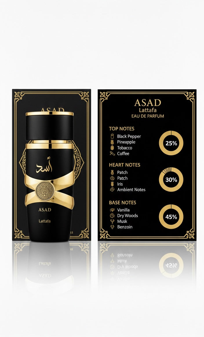 Lattafa Asad Eau de Parfum with box 100m for men