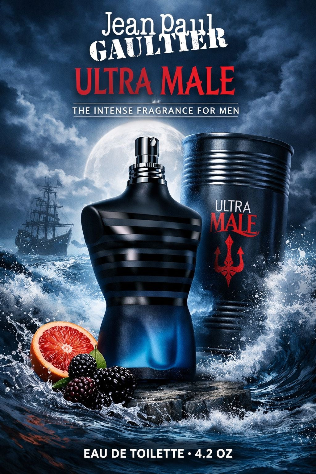 Jean Paul Gaultier Ultra Male Eau de Toilette Intense with box 100m for men